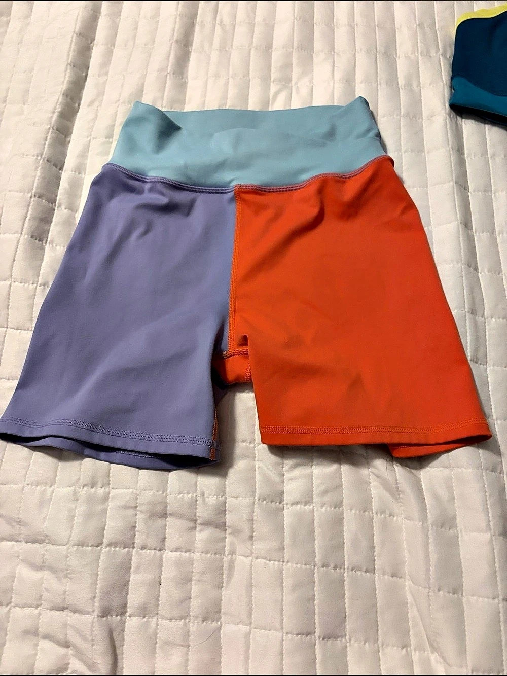 Z Supply Active color-block shorts Color Block Athletic Shorts in Orange purple
